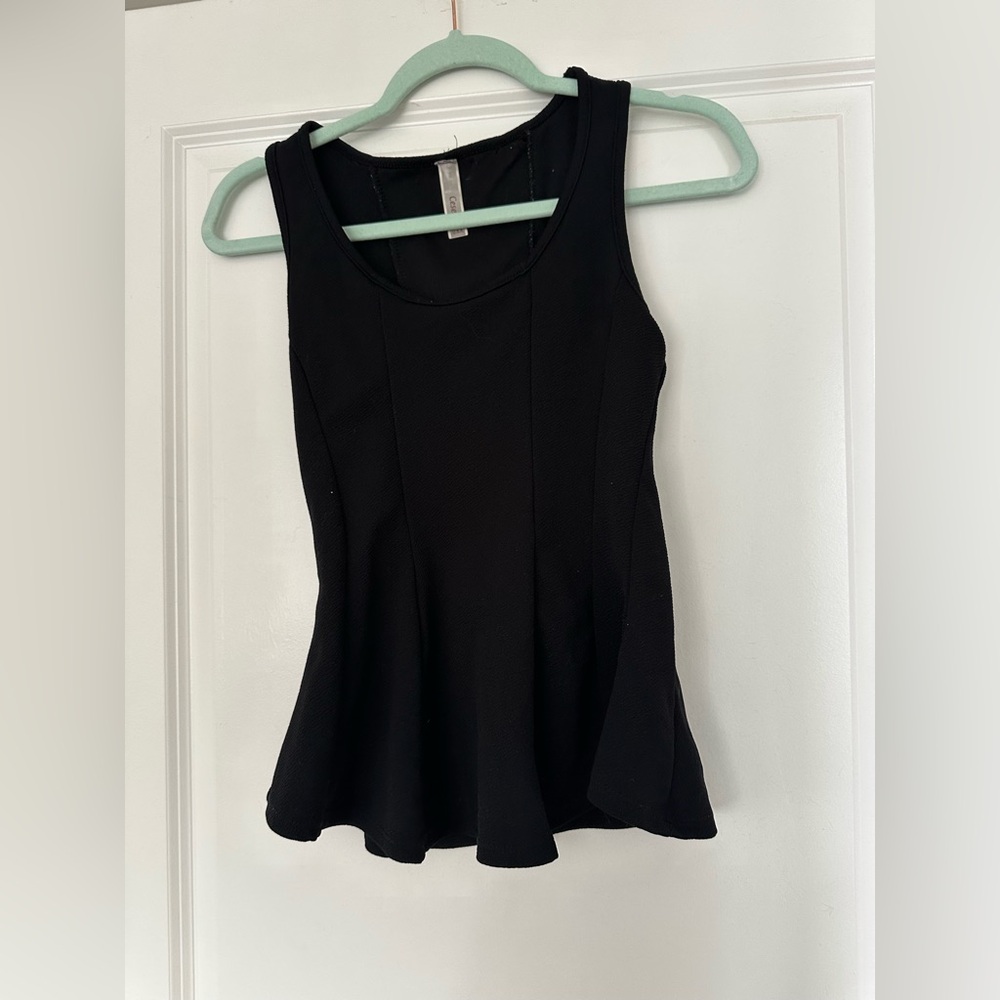 Size S peplum black tank